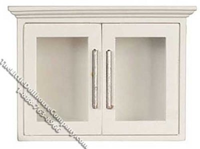 (image for) Miniature White Kitchen Upper Cabinet for Dollhouses