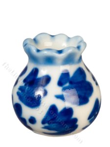 (image for) Miniature Blue Delft Bud Vase for Dollhouses