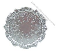 (image for) Miniature Round Silver Tray for Dollhouses