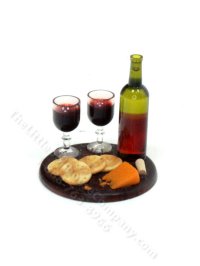 (image for) Miniature Wine and Cheese Board for Dollhouses