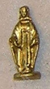 (image for) Miniature Madonna Statue, Gold Color for Dollhouses