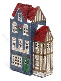 (image for) Tin Christmas Dollhouse for Your Dollhouse
