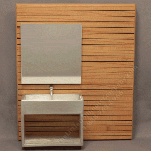 (image for) Miniature Modern Bathroom Vanity with Steel Sink