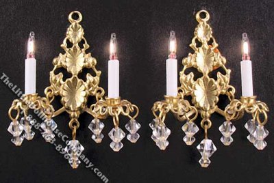 (image for) Miniature Pair of 12v Princess Abigail Sconces