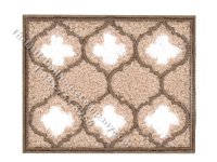 (image for) Miniature Beige Moroccan Trellis Patterned Rug for Dollhouses - 3.75"x3"