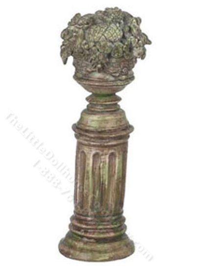 (image for) Miniature Grey Fruit Pedestal for Dollhouses
