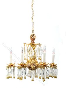 (image for) Dollhouse Miniature Stardust 5-Arm Chandelier
