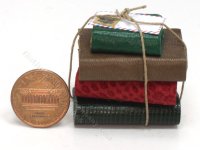 (image for) Miniature Four Book Stack Bound in Twine