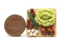 (image for) 1:24 Miniature Lettuce Vegetable Board by Charlotte Willmott