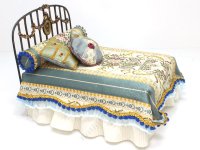 (image for) Miniature Metal Bed Dressed by Judith Blondell