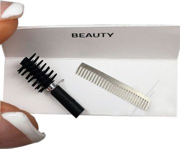 (image for) Dollhouse Miniature Beauty Round Brush and Comb