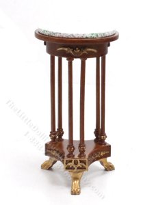 (image for) Miniature Empire Plant Stand for Dollhouse - Walnut