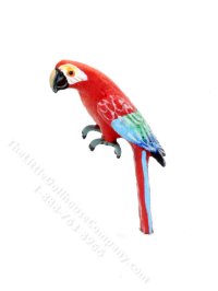 (image for) Miniature Perching Red Parrot for Dollhouses