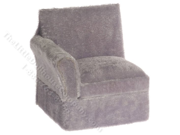(image for) Miniature Right Arm Sectional Sofa Chair for Dollhouses