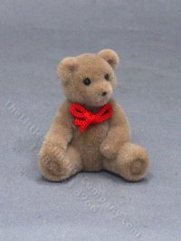 (image for) Miniature Fuzzy Moulded Teddy Bear for Dollhouses
