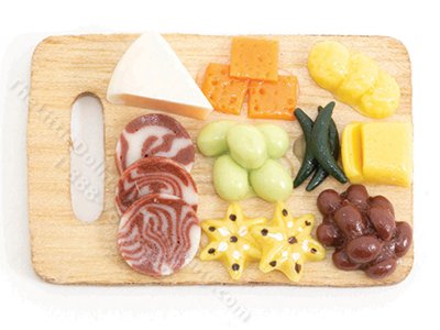 (image for) Miniature Charcuterie Board for Dollhouses