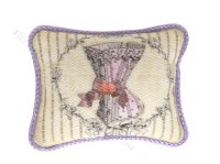 (image for) Miniature Purple Corset Pillow for Dollhouses