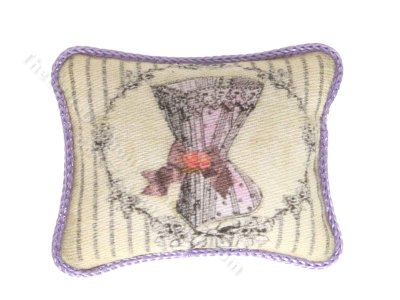(image for) Miniature Purple Corset Pillow for Dollhouses