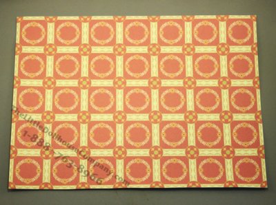 (image for) Dollhouse Scale Model Large Red and Yellow Carpet