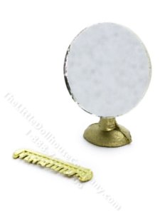 (image for) Miniature Mirror and Comb for Dollhouses