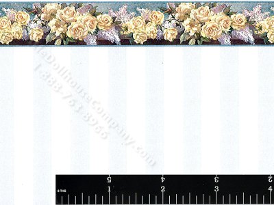 (image for) Grey Stripe Wallpaper for Dollhouses