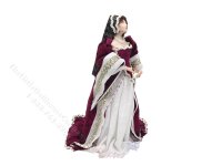 (image for) Miniature Handcrafted Tudor Woman in Plum