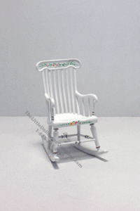 (image for) Miniature "Sweet Times" White Rocking Chair