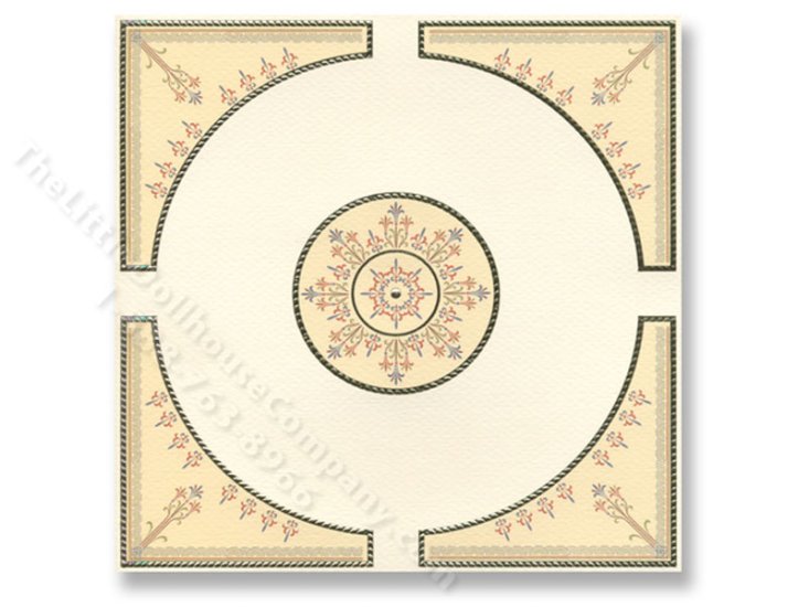 (image for) Dollhouse Scale Model Ceiling Masaic Panel