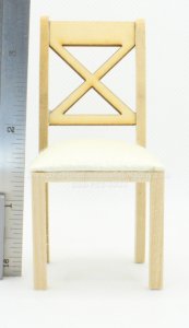 (image for) Miniature Unfinished Cross Back Chair