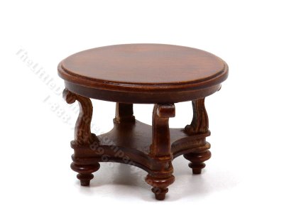 (image for) Miniature Round End Table - Walnut