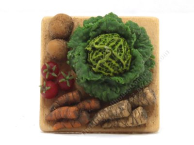 (image for) 1:24 Miniature Cabbage Vegetable Board by Charlotte Willmott