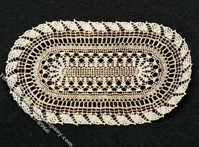 (image for) Miniature Oval Laser Cut Doily for Dollhouses