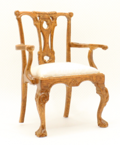 (image for) Miniature Fancy Walnut Side Chair with Arms