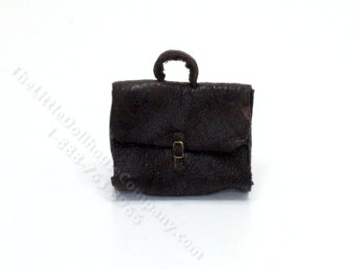 (image for) Vintage Miniature Handmade Leather Briefcase for Dollhouses