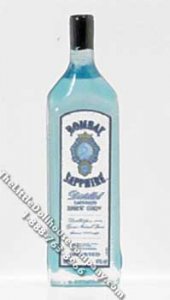 (image for) Dollhouse Scale Model Replica Bottle of Gin