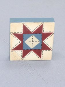 (image for) Miniature Quilt Square Sign for Dollhouses