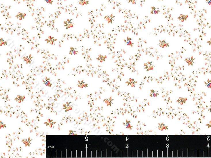 (image for) Floral Vine Pattern Wallpaper for Dollhouses