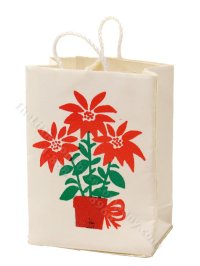 (image for) Miniature Floral Paper Bag with Handles for Dollhouses