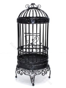 (image for) Miniature Black Wire Birdcage