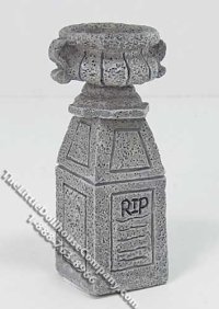 (image for) Miniature Garden Urn on Gravestone for Dollhouses