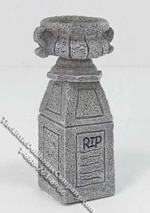 (image for) Miniature Garden Urn on Gravestone for Dollhouses