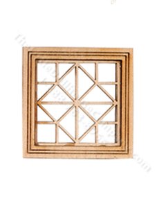 (image for) Miniature Diamond Center Deco Window for Dollhouses