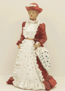 (image for) 1/12 Scale Victorian Lady Resin Doll for Dollhouses