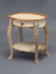 (image for) Miniature Unfinished Oval Side Table