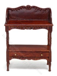 (image for) Miniature Walnut Washstand for Dollhouses