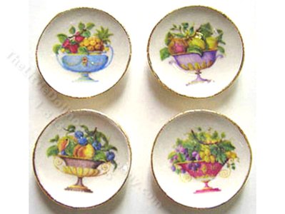 (image for) Miniature Fruit Bowl Plates By Barb for Dollhouses
