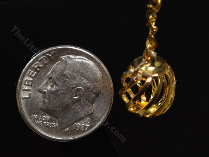 (image for) 1:48 Scale Miniature 3V Spiral Pendant Ceiling Light for Dollhouses