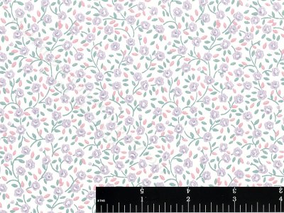 (image for) Purple Floral Vines Miniature Wallpaper for Dollhouses