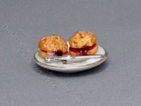 (image for) Miniature Plate of Scones for Dollhouses