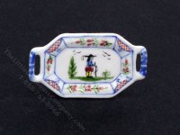(image for) Miniature Porcelain Quimper Man Tray by Janice Crawley